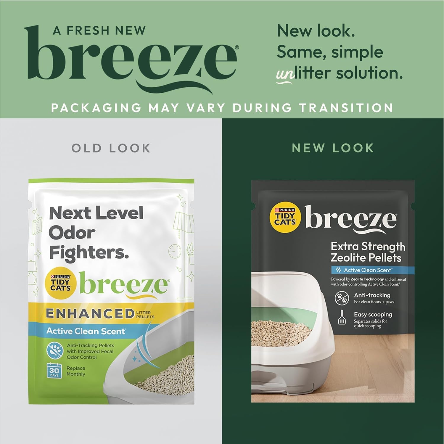 Purina  Scented Litter Pellets, Breeze Enhanced Refill Litter Pellets in Recyclable Box - (4) 7 Lb. Bags